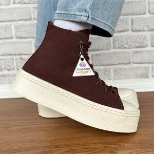 Converse Chuck Taylor Lift Platform Hi Suede Fleece Lining 8.5 Wmn Shoes A06783C